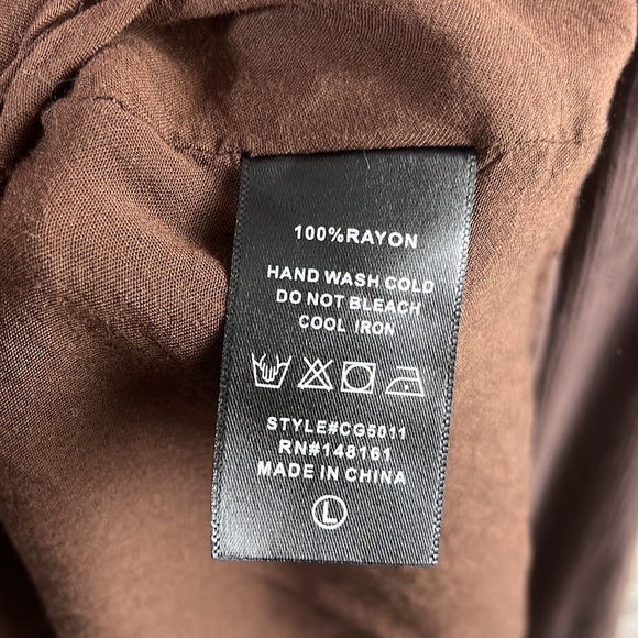 Altar’d State Brown Embroidered Dress- Size L - Picture 6 of 6